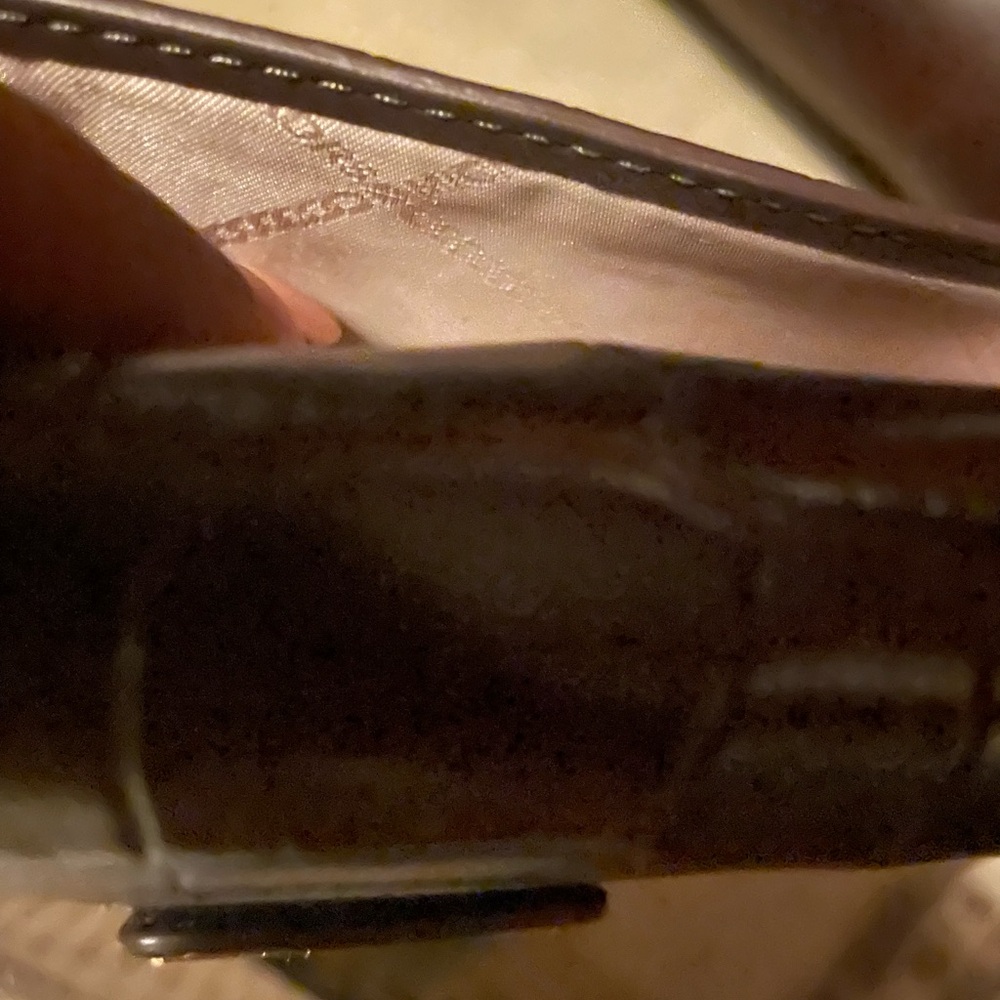 Michael Kors Dark Brown Croc-Embossed Crossbody - Picture 5 of 8